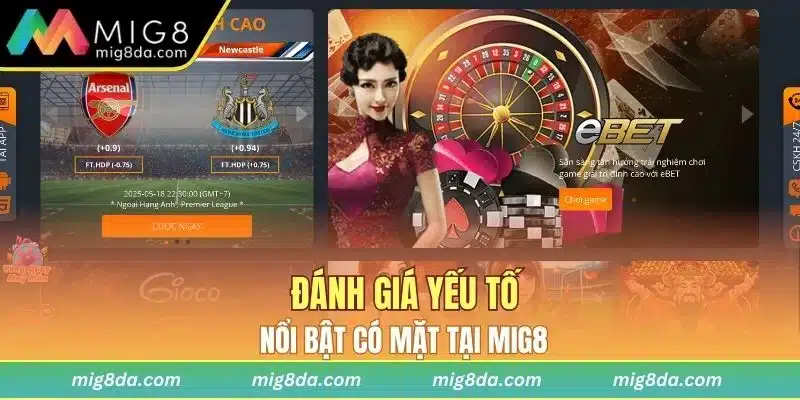 Đánh giá yếu tố nổi bật có mặt tại Mig8